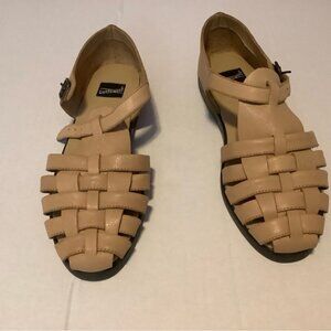 comfortable wedge leather shoes for women WHAT 3WHAT  size 10 M color tan .